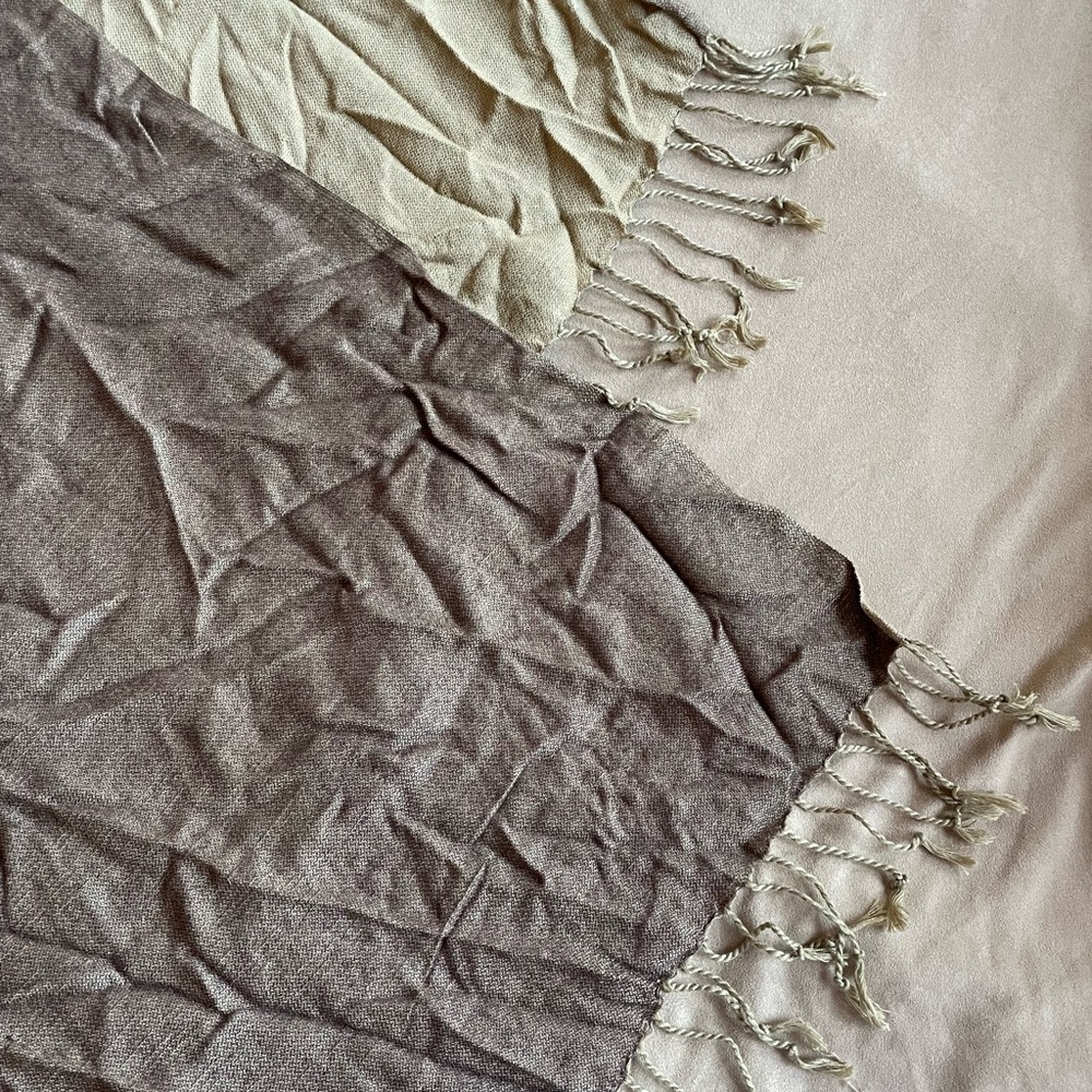 Two Tone Brown Shawl / Scarf